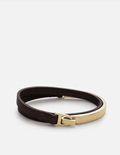 Load image into Gallery viewer, Moore Half Cuff Leather, Matte Gold