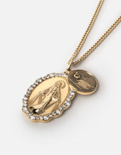 Load image into Gallery viewer, Mini Saints Necklace, 14k Gold Pavé