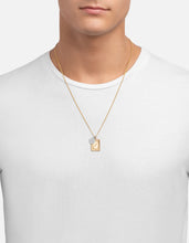 Load image into Gallery viewer, Bird Frame Necklace, 14k Gold/Sterling Silver