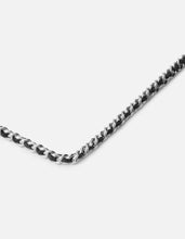 Load image into Gallery viewer, Dove Woven Chain Necklace, Black/Matte Silver