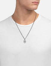Load image into Gallery viewer, Dove Woven Chain Necklace, Black/Matte Silver