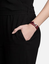 Load image into Gallery viewer, Mini Modern Anchor Leather, Sterling Silver
