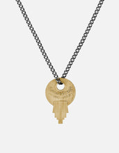 Load image into Gallery viewer, Wise Lock Necklace, Matte Brass
