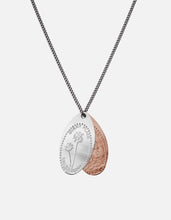 Load image into Gallery viewer, Silver Penny Chain Necklace, Palm Tree
