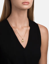 Load image into Gallery viewer, Tiger's Eye Necklace, Gold Vermeil/Emerald
