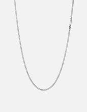 Load image into Gallery viewer, 3mm Cuban Chain Necklace, Sterling Silver
