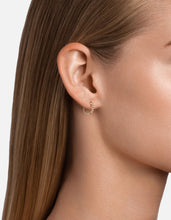 Load image into Gallery viewer, Cleo Huggie Earrings, 14k Gold Pavé
