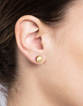 Load image into Gallery viewer, Circuit Studs, 14k Gold Pavé
