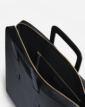 Load image into Gallery viewer, Slim Briefcase, Textured Navy Blue
